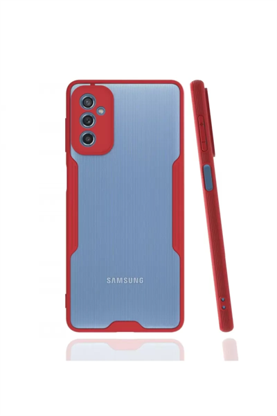 Samsung Galaxy M52 5G Kılıf Platin Silikon - Kırmızı
