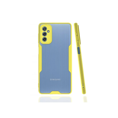 Samsung Galaxy M52 5G Kılıf Platin Silikon - Sarı