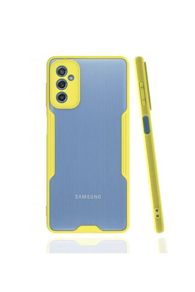 Samsung Galaxy M52 5G Kılıf Platin Silikon - Sarı