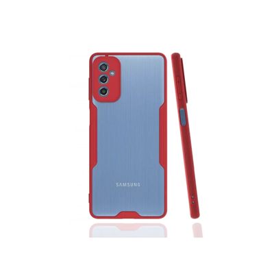 Samsung Galaxy M52 5G Kılıf Platin Silikon - Kırmızı