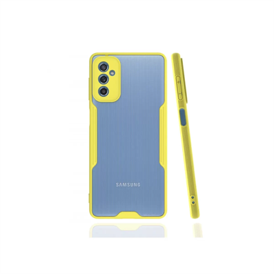 Samsung Galaxy M52 5G Kılıf Platin Silikon - Sarı