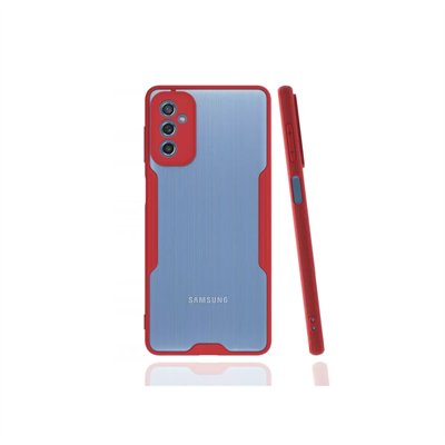 Samsung Galaxy M52 5G Kılıf Platin Silikon - Kırmızı
