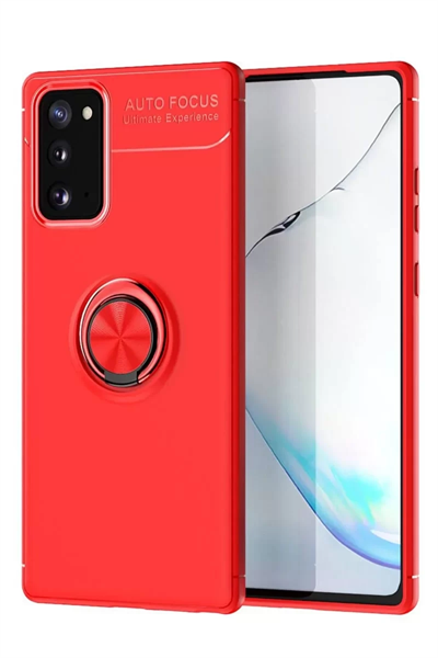 Samsung Galaxy Note 20 Kılıf Range Yüzüklü Silikon - Kırmızı