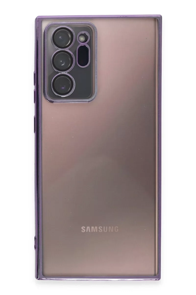 Samsung Galaxy Note 20 Ultra Kılıf Lensli Silikon - Mor