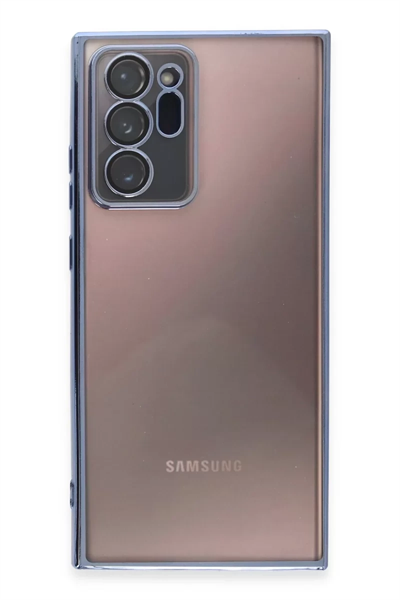 Samsung Galaxy Note 20 Ultra Kılıf Lensli Silikon - Açık Mavi