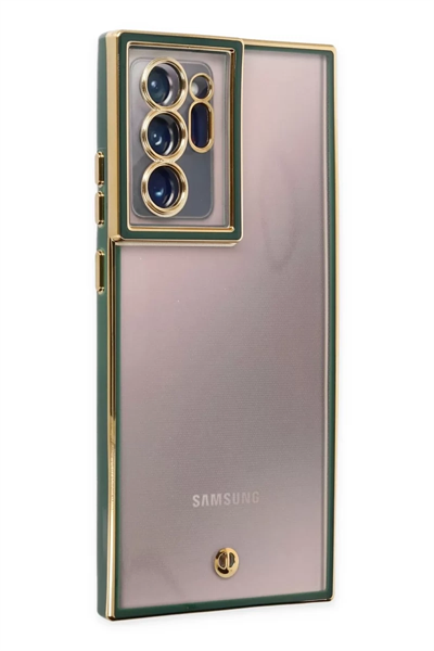 Samsung Galaxy Note 20 Ultra Kılıf Liva Lens Silikon - Yeşil