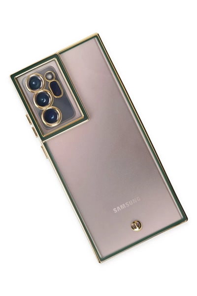 Samsung Galaxy Note 20 Ultra Kılıf Liva Lens Silikon - Yeşil