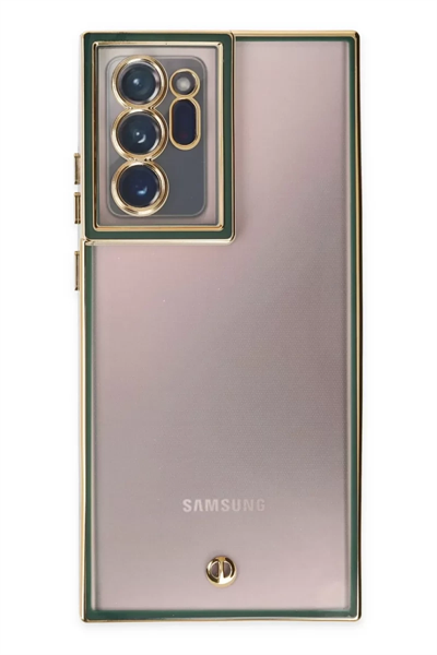 Samsung Galaxy Note 20 Ultra Kılıf Liva Lens Silikon - Yeşil
