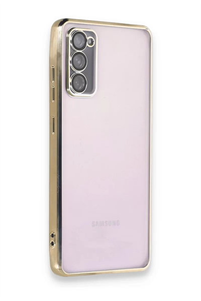Samsung Galaxy S20 FE Kılıf Lensli Silikon - Gold