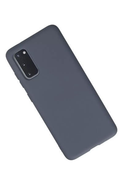 Samsung Galaxy S20 Kılıf Nano içi Kadife Silikon - Gri