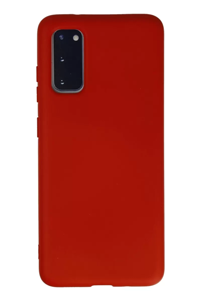 Samsung Galaxy S20 Kılıf Nano içi Kadife Silikon - Kırmızı