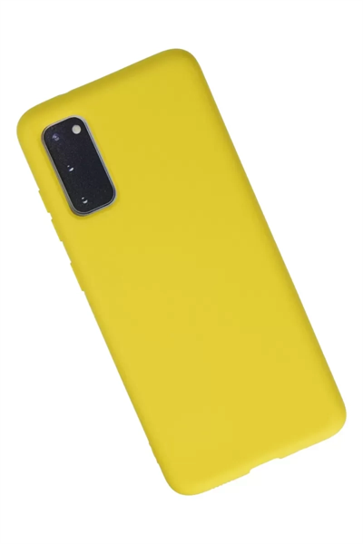 Samsung Galaxy S20 Kılıf Nano içi Kadife Silikon - Sarı