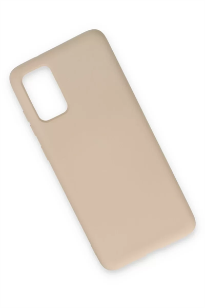 Samsung Galaxy S20 Kılıf Nano içi Kadife Silikon - Pudra