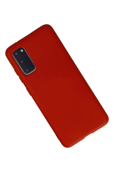Samsung Galaxy S20 Kılıf Nano içi Kadife Silikon - Kırmızı