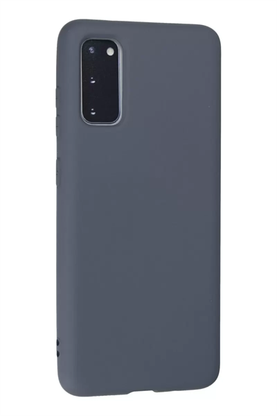 Samsung Galaxy S20 Kılıf Nano içi Kadife Silikon - Gri
