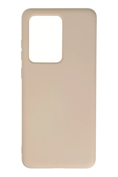Samsung Galaxy S20 Ultra Kılıf Nano içi Kadife Silikon - Pudra