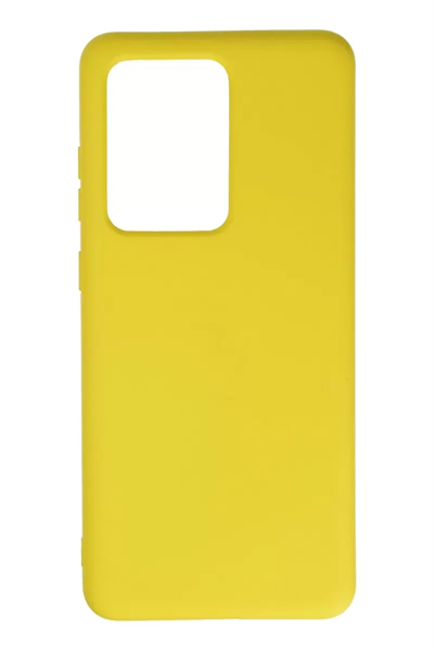 Samsung Galaxy S20 Ultra Kılıf Nano içi Kadife Silikon - Sarı