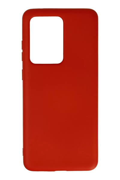 Samsung Galaxy S20 Ultra Kılıf Nano içi Kadife Silikon - Kırmızı
