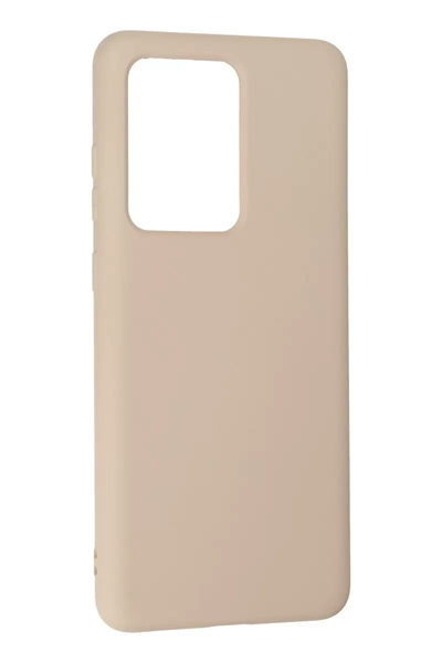 Samsung Galaxy S20 Ultra Kılıf Nano içi Kadife Silikon - Pudra