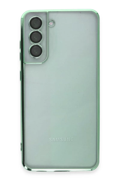 Samsung Galaxy S21 FE Kılıf Lensli Silikon - Yeşil