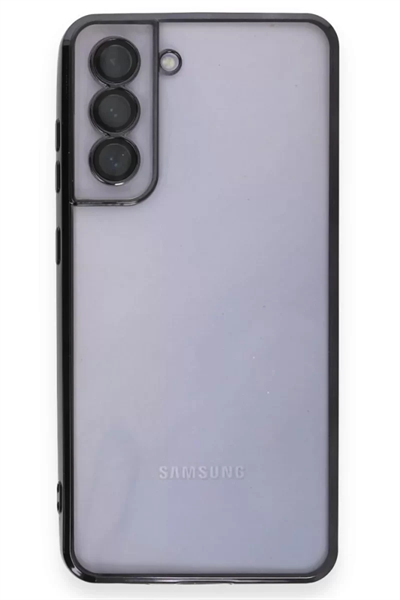 Samsung Galaxy S21 FE Kılıf Lensli Silikon - Siyah