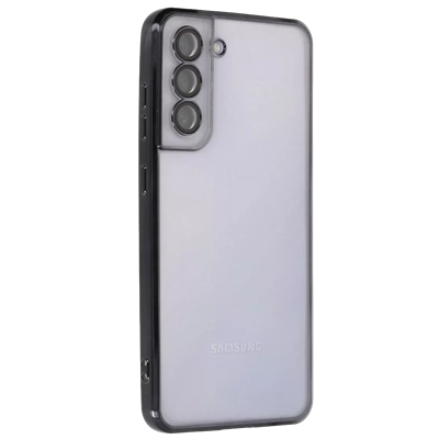 Samsung Galaxy S21 FE Kılıf Lensli Silikon - Siyah