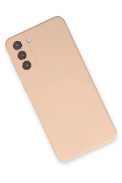 Samsung Galaxy S21 Kılıf Nano içi Kadife Silikon - Pudra