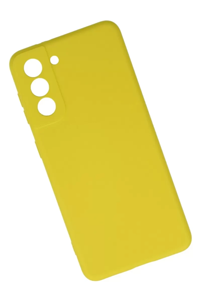 Samsung Galaxy S21 Kılıf Nano içi Kadife Silikon - Sarı