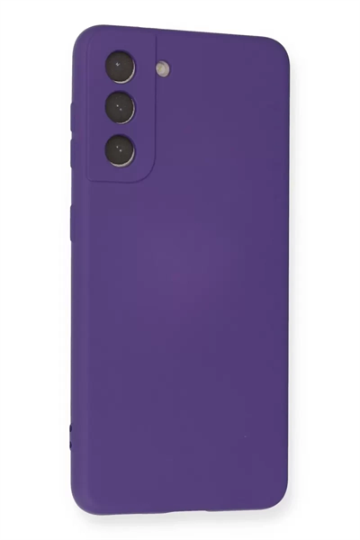 Samsung Galaxy S21 Kılıf Nano içi Kadife Silikon - Mor