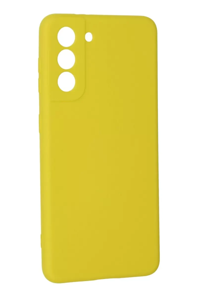 Samsung Galaxy S21 Kılıf Nano içi Kadife Silikon - Sarı