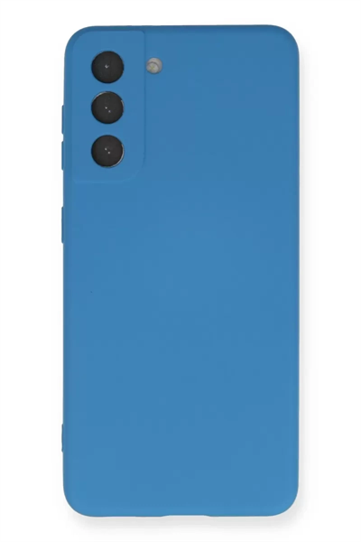 Samsung Galaxy S21 Kılıf Nano içi Kadife Silikon - Mavi