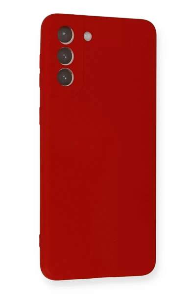 Samsung Galaxy S21 Plus Kılıf Nano içi Kadife Silikon - Kırmızı