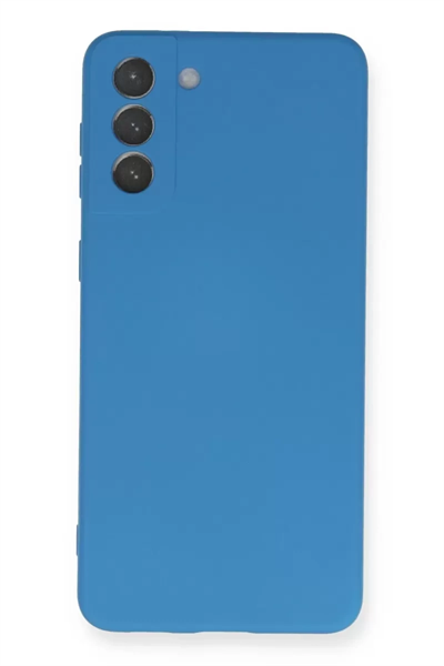 Samsung Galaxy S21 Plus Kılıf Nano içi Kadife Silikon - Mavi