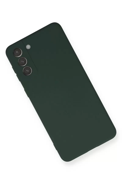 Samsung Galaxy S21 Plus Kılıf Nano içi Kadife Silikon - Koyu Yeşil