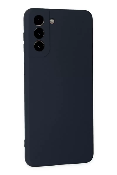 Samsung Galaxy S21 Plus Kılıf Nano içi Kadife Silikon - Lacivert