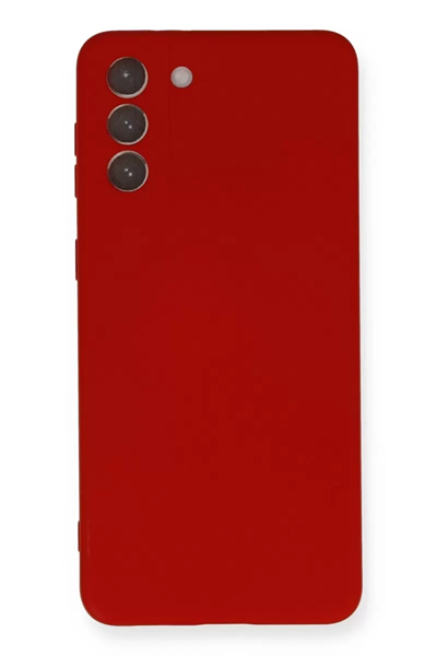 Samsung Galaxy S21 Plus Kılıf Nano içi Kadife Silikon - Kırmızı