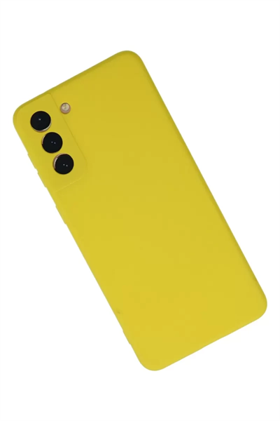 Samsung Galaxy S21 Plus Kılıf Nano içi Kadife Silikon - Sarı