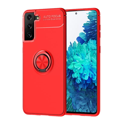 Samsung Galaxy S21 Plus Kılıf Range Yüzüklü Silikon - Kırmızı