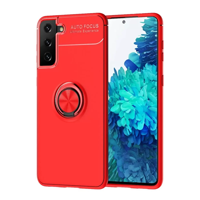 Samsung Galaxy S21 Plus Kılıf Range Yüzüklü Silikon - Kırmızı