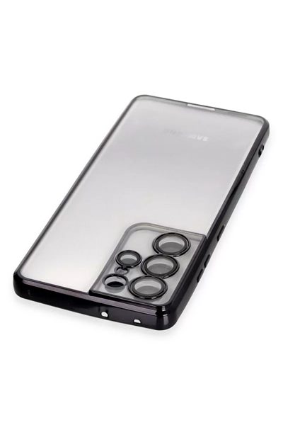 Samsung Galaxy S21 Ultra Kılıf Lensli Silikon - Siyah