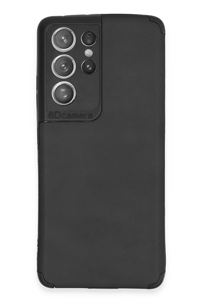 Samsung Galaxy S21 Ultra Kılıf Loop Deri Silikon - Siyah