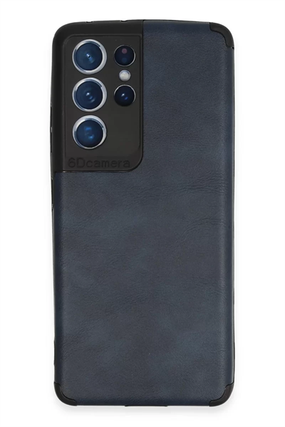 Samsung Galaxy S21 Ultra Kılıf Loop Deri Silikon - Lacivert