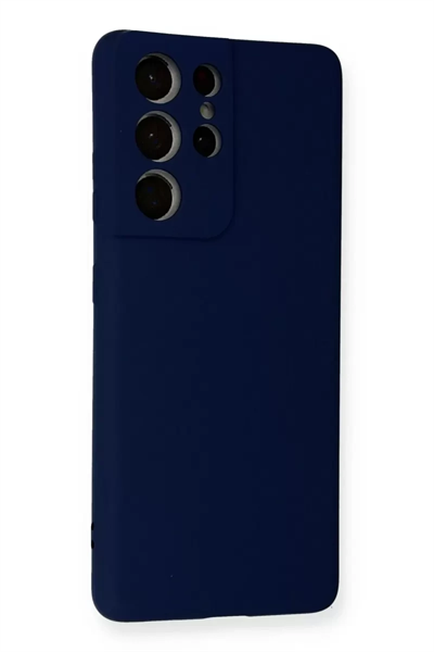 Samsung Galaxy S21 Ultra Kılıf Nano içi Kadife Silikon - Lacivert