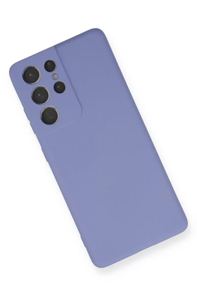 Samsung Galaxy S21 Ultra Kılıf Nano içi Kadife Silikon - Lila
