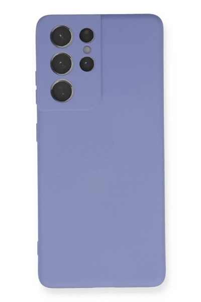 Samsung Galaxy S21 Ultra Kılıf Nano içi Kadife Silikon - Lila