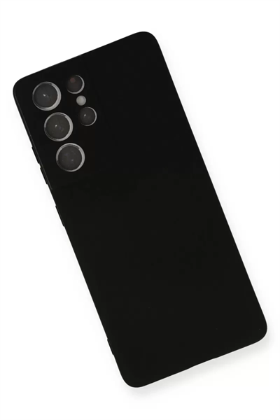 Samsung Galaxy S21 Ultra Kılıf Nano içi Kadife Silikon - Siyah