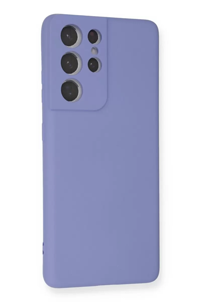 Samsung Galaxy S21 Ultra Kılıf Nano içi Kadife Silikon - Lila