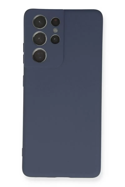 Samsung Galaxy S21 Ultra Kılıf Nano içi Kadife Silikon - Gri