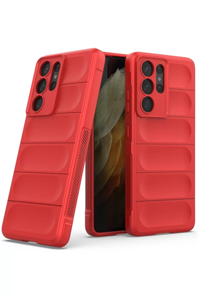 Samsung Galaxy S21 Ultra Kılıf Optimum Silikon - Kırmızı