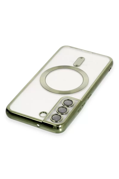 Samsung Galaxy S22 Kılıf Kross Magneticsafe Kapak - Koyu Yeşil